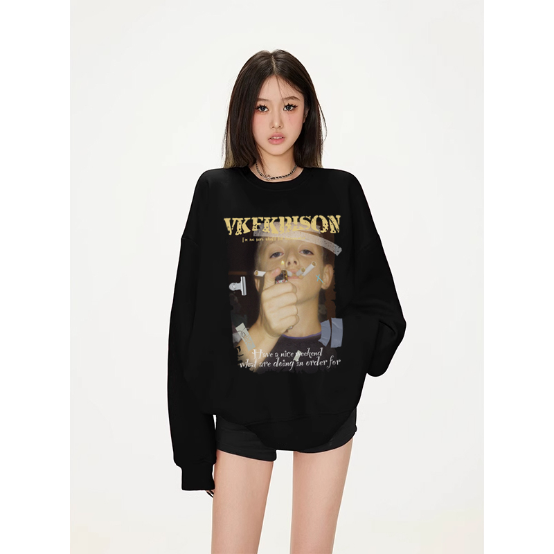 Áo sweater nam Soduu áo nỉ tay dài boy phố in hình unisex 100% cotton-Y0238