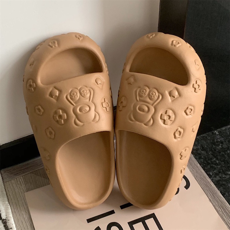 DÉP QUAI NGANG ĐẾ BÁNH MÌ HOẠ TIẾT GẤU SIÊU XINH 🧸