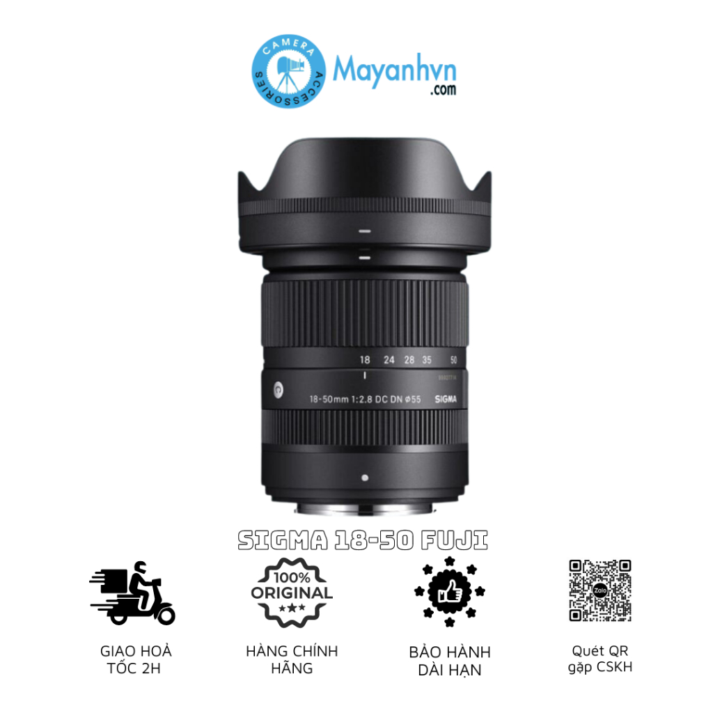Ống Kính Sigma 18-50mm F2.8 DC DN For Sony E - Hàng Chính Hãng - Mới 100%