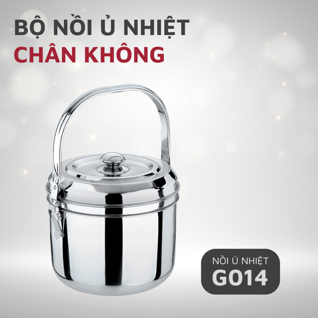 Nồi Ủ Nhiệt Chân Không Inox G014 5.5L Nồi Ủ Đa Năng Giữ Nóng Thức Ăn Lên Đến 12 Giờ