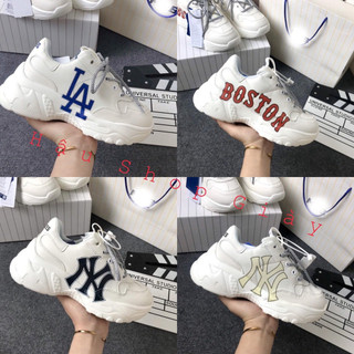Giày thể thao MLB N.Y LA vàng nam nữ độn đế-hàng chuẩn cao cấp [Full Bill Box]