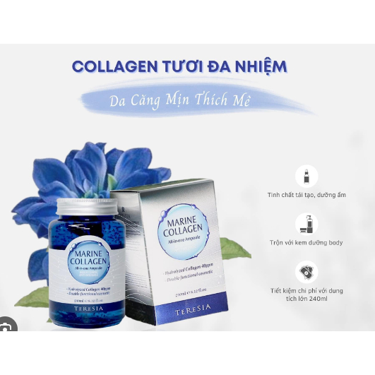 Serum collagen tươi Marine dạng serum đặc – giúp da căng mịn, trắng da, căng bóng, trẻ hóa da. 230ml.