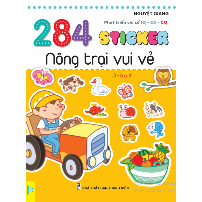 Sách - 284 Sticker Nông Trại Vui Vẻ (3 - 6 tuổi) Phát Triển Chỉ Số IQ-EQ-CQ - ndbooks
