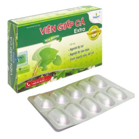 Viên Giấp Cá Extra  - Tốt Cho Người Bị Trĩ, Táo Bón, Suy Giãn Tĩnh Mạch.