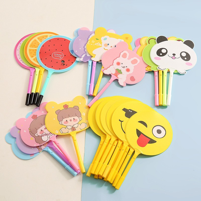 Bút Bi Hình Quạt CuTe Dễ Thương, Bút Bi Kiêm Cầm Tay Nhiều Hình Nhiều Mẫu Lựa Chọn