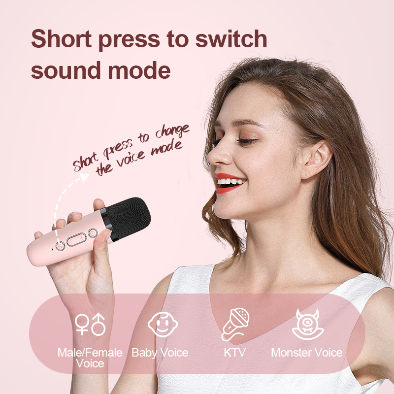 Bộ Loa bluetooth mini karaoke kèm mic KOLEAD P2 Không dây Bass cực mạnh, hỗ trợ kết nối thẻ nhớ, jack 3.5mm
