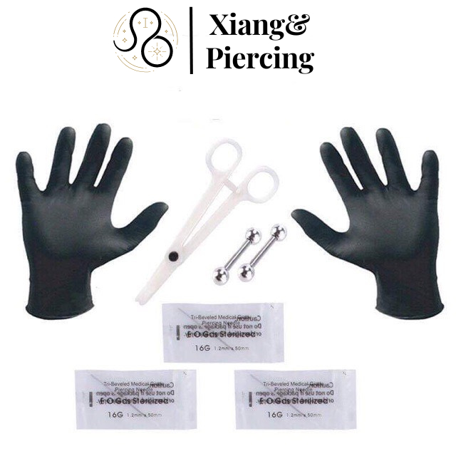 Bộ Khuyên Xỏ Cơ Thể Độc Đáo Bằng Thép Không Gỉ, Bộ Xỏ Khuyên Tại Nhà