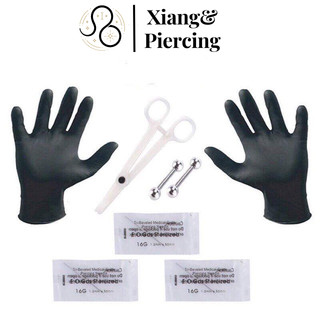 Bộ Khuyên Xỏ Cơ Thể Độc Đáo Bằng Thép Không Gỉ, Bộ Xỏ Khuyên Tại Nhà