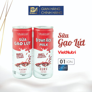 Sữa gạo lứt vietnutri 240ml thành phần hạt gạo lứt tự nhiên, thơm ngon,