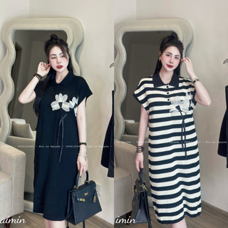 Váy len mtg polo hoa nổi tay hến #213 hàng QC