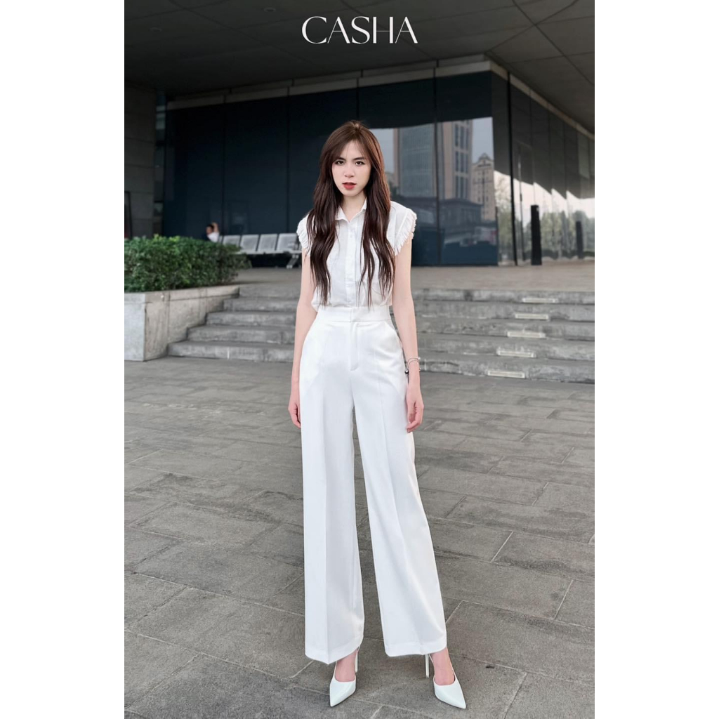 Quần công sở Sineed CASHA dáng suông chất liệu Chéo