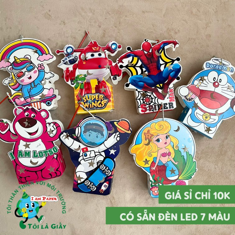 LỒNG ĐÈN GIẤY LED 7 MÀU MẪU MỚI 2023