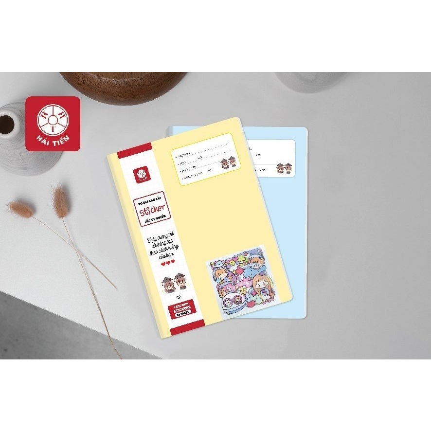 HẢI TIẾN Vở ô ly Sticker - 48.80 trang (Lốc 5,3) 4ly,5ly