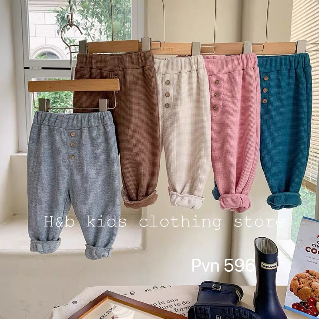 Quần dài cho bé trai bé gái , quần thu đông chất tổ ong cho bé trai bé gái 10-30kg