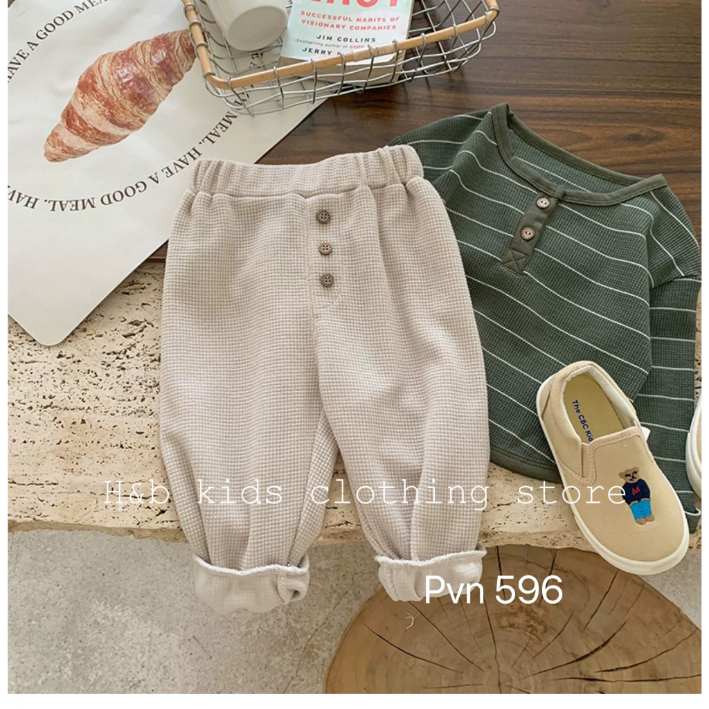 Quần dài cho bé trai bé gái , quần thu đông chất tổ ong cho bé trai bé gái 10-30kg