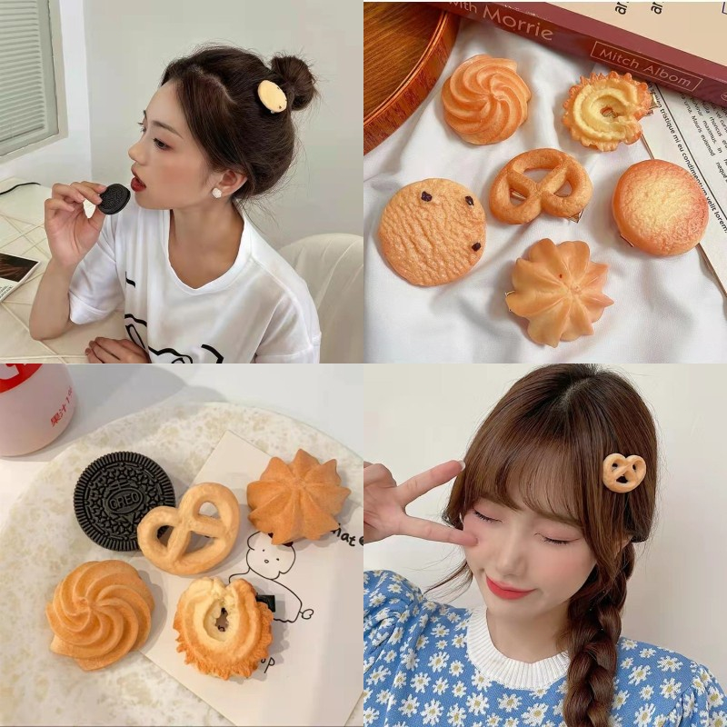 Kẹp Tóc Hình Bánh Quy Dễ Thương Ngộ Nghĩnh