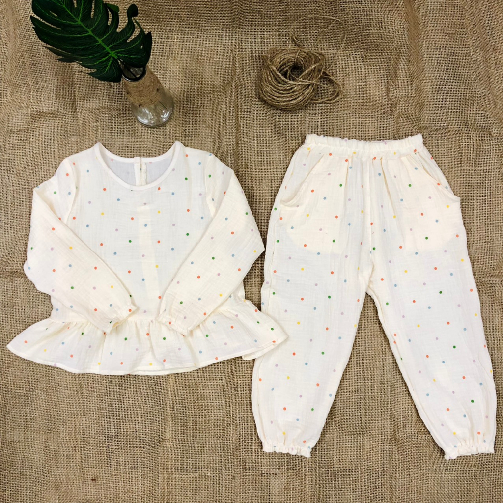 Đồ bộ dài tay bé gái size đại 8-40kg xô musline cao cấp 💝FREESHIP💝 Rabbit Kids -Quần áo thu đông cho bé từ 1-10 tuổi