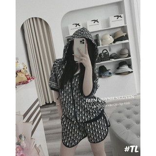 Set Di.or cộc tay có mũ siu cấp