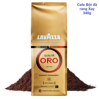 Cà phê bột đã rang xay lavazza coffee qualita oro- made in italy, 340g date 2-2025