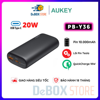 【Giao Hỏa Tốc】Pin Sạc dự phòng Aukey PB-Y36/N73S/N83S 10.000 mAh Sạc Nhanh Q.C 3.0 PD 18W/20W - Chính hãng BH 18T