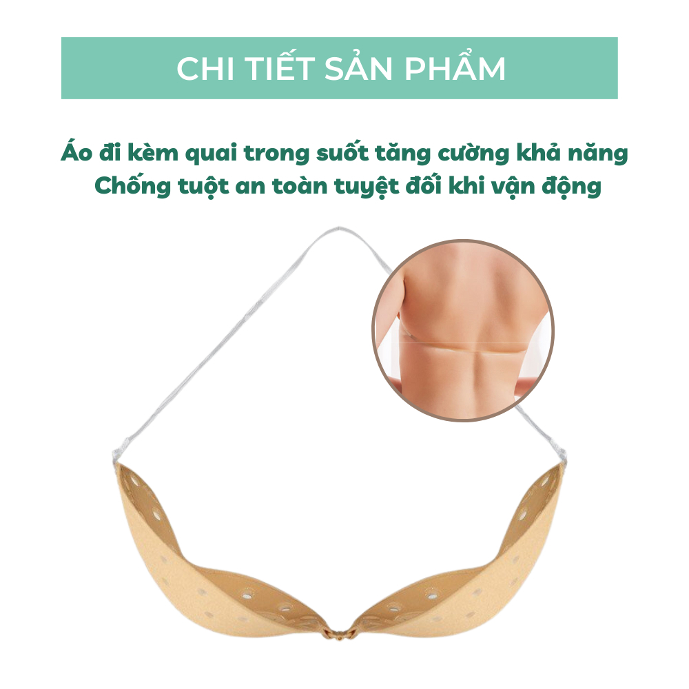 Áo dán ngực cánh bướm tạo khe keo siêu dính kèm dây AD004 - AZ Store