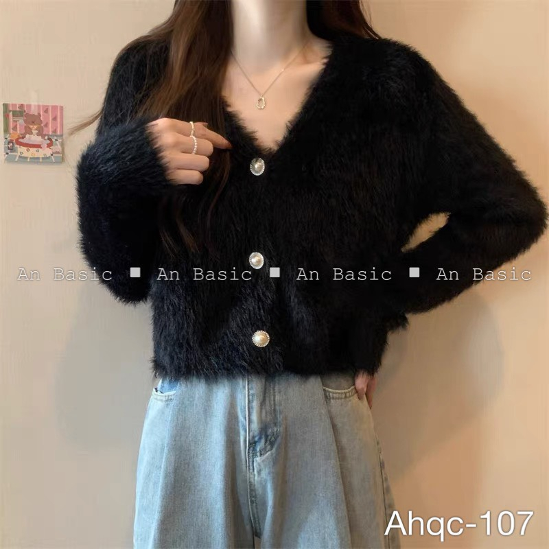 Áo cardigan lông croptop cúc ngọc mã CDGlongcucngoc107_P8K1