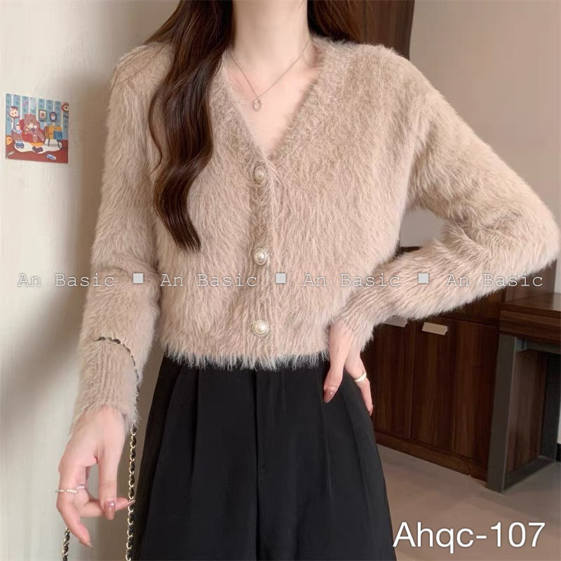 Áo cardigan lông croptop cúc ngọc mã CDGlongcucngoc107_P8K1