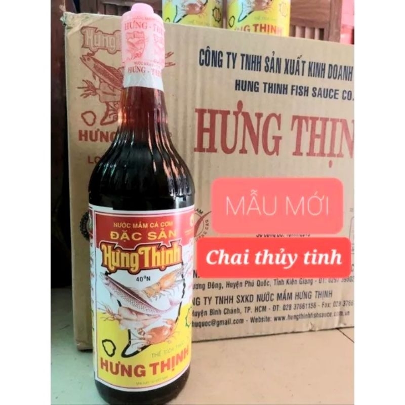 NƯỚC MẮM HƯNG THỊNH CHAI ĐẶC SẢN 40 ĐỘ 750 ML