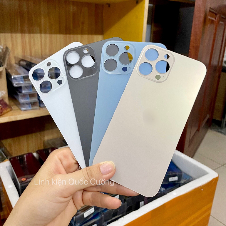 Mặt kính lưng dành cho điện thoại iP 13PM đủ màu (lỗ cam to)