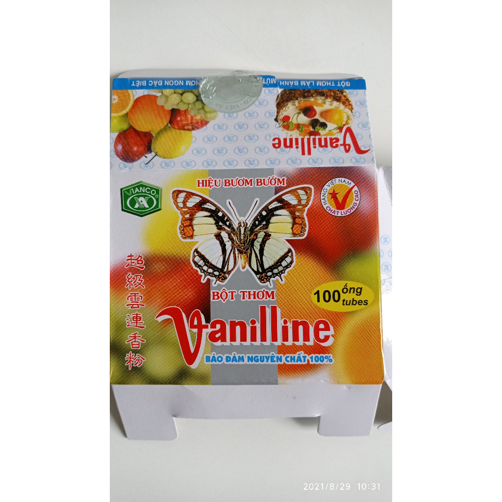 Combo 10 ống Vani /Bột thơm Vani làm bánh, chè...