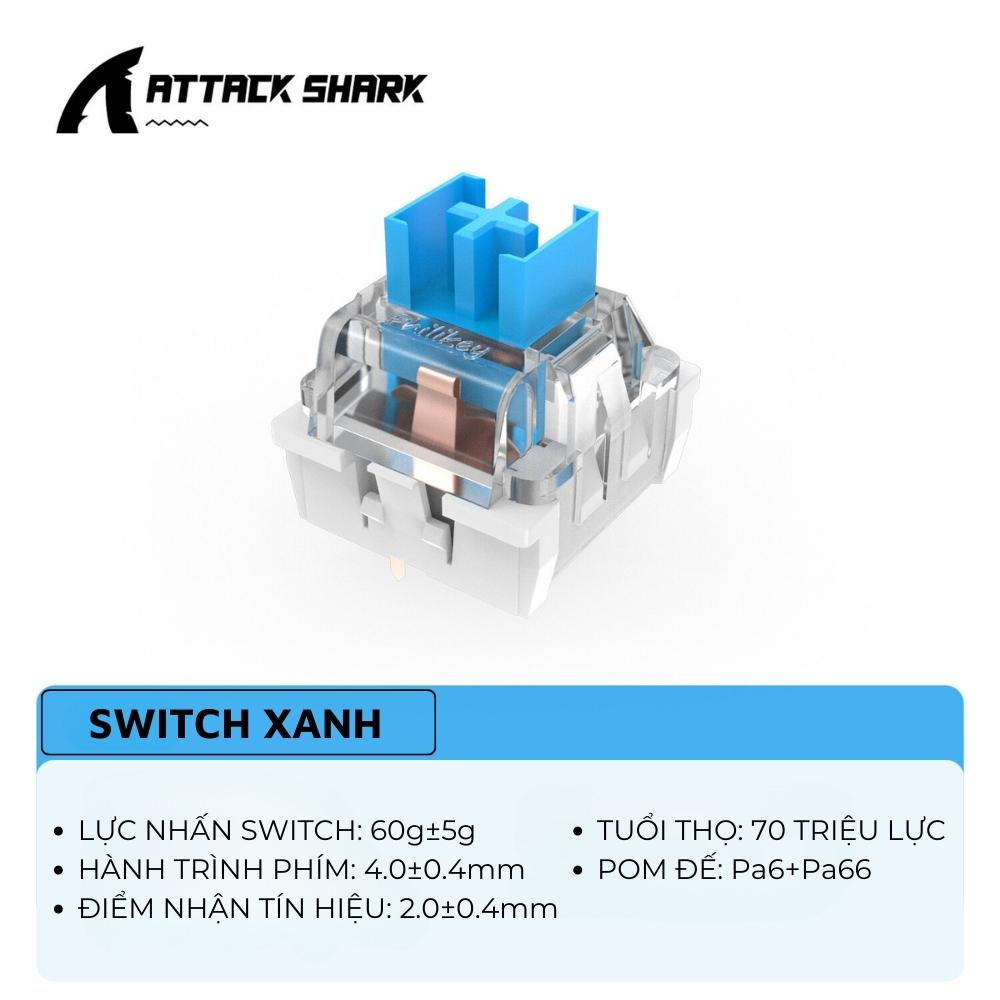 Combo 100 Switch Attack Shark Silent Ziyou Công Tắc Bàn Phím Cơ Silent Và Clicky Thay Nóng Cho Bàn Phím CƠ