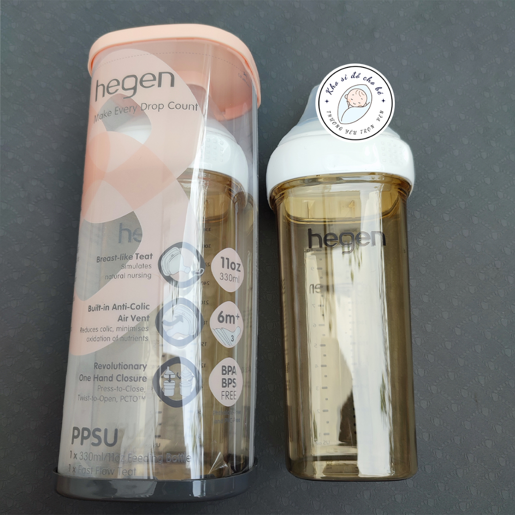 Bình sữa He.gen 330ml nguyên hộp đầy đủ sách hướng dẫn