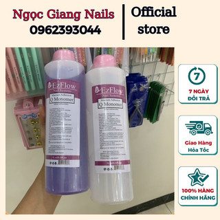 Dung dịch trắng, tím Ezflow chính hãng - Nước đắp bột móng tay, nặn hoa chuyên dụng ngành nails