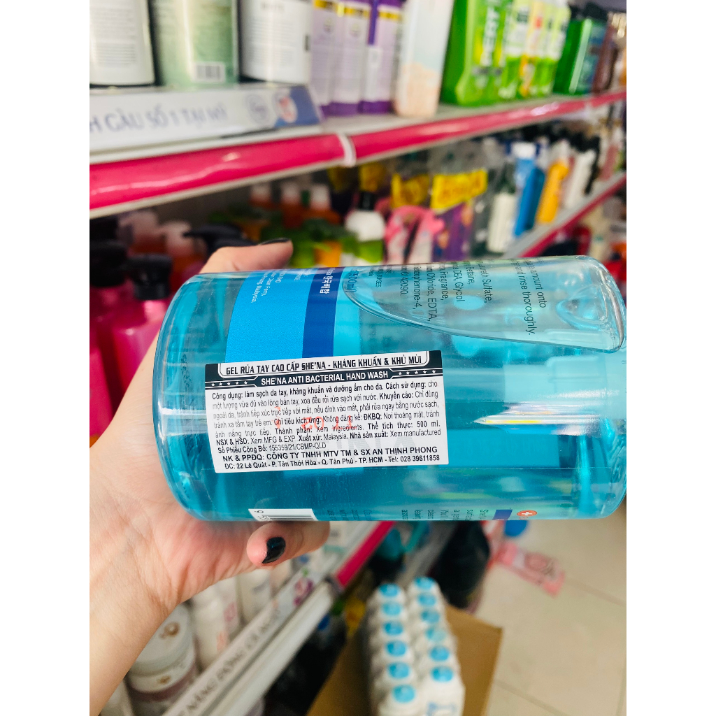 Nước Rửa Tay Diệt Khuẩn SheNa Malaysia 500ml - GIAO NGẪU NHIÊN