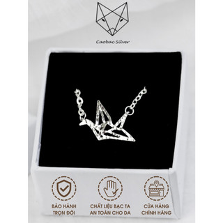 Lắc Tay Bạc Ta CaoBac Silver Lắc Tay Bạc Họa Tiết Hạc Giấy Độc Đáo Duyên Dáng Sợi Xích Mảnh Quà Tặng Thanh Lịch