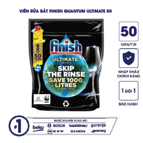 Viên rửa bát finish quantum 50 viên, hàng chính hãng 100% nhập khẩu châu âu.