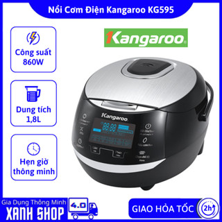 Nồi cơm điện Kangaroo KG595 1,8L chính hãng, Công suất 860W nấu nhanh tiết kiệm điện, Chế độ nấu thông minh, BH 12 tháng