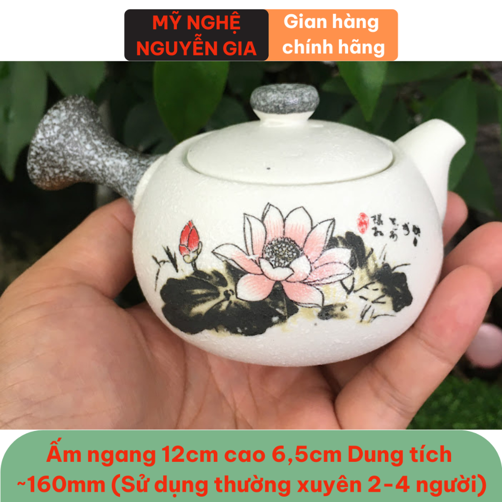 Bộ ấm pha trà tuyết hoa 6 chén cao cấp