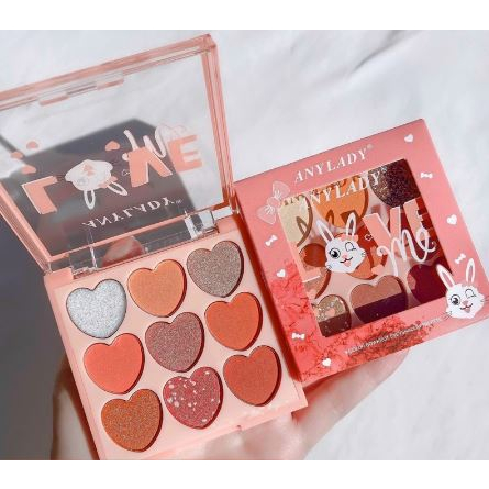 Phấn mắt Any Lady 9 Ô Trái Tim - Màu mịn - Lâu trôi