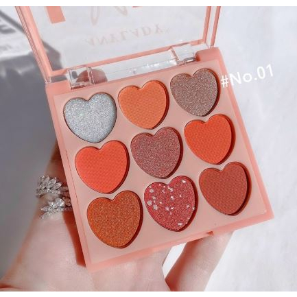 Phấn mắt Any Lady 9 Ô Trái Tim - Màu mịn - Lâu trôi