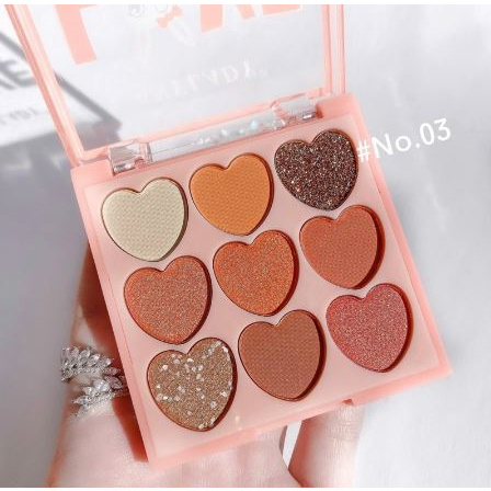 Phấn mắt Any Lady 9 Ô Trái Tim - Màu mịn - Lâu trôi