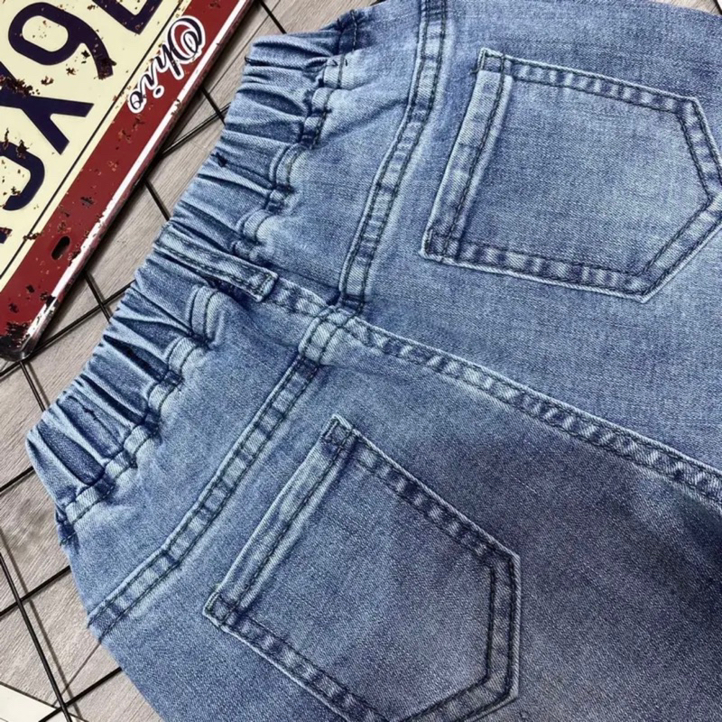 Quần Jean HB Jean Lửng Cho Bé Trai Mềm Mịn Phong Cách Từ 10-50Kg