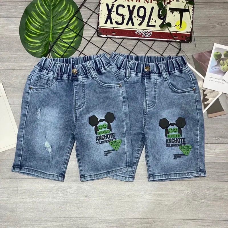 Quần Jean HB Jean Lửng Cho Bé Trai Mềm Mịn Phong Cách Từ 10-50Kg