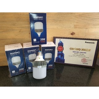 Bóng đèn led bulb trụ nhôm roman elb7026/20w
