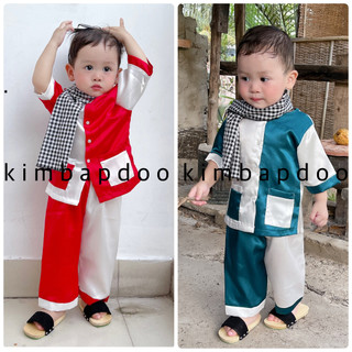 Bà ba cho bé - Bộ bà ba nông dân cute cho bé trai bé gái