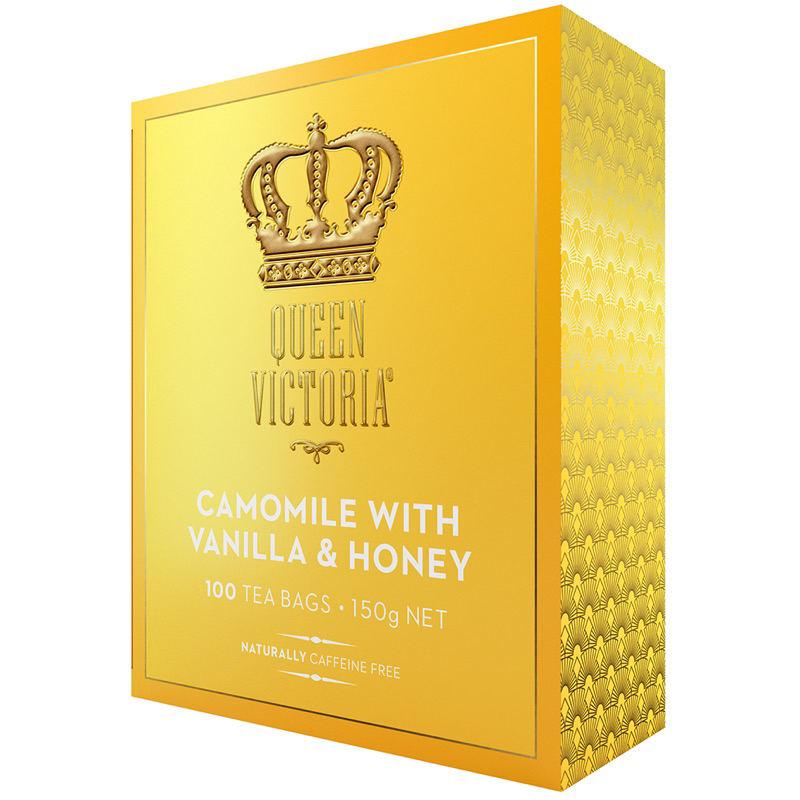 Trà túi lọc Queen Victoria vị Hoa cúc mật ong & vanilla hộp 100 túi lọc