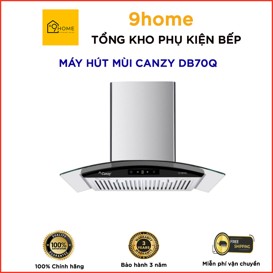 Máy Hút Mùi Kính Cong Cảm Ứng Canzy CZ DB70Q Bảo Hành Chính Hãng 3 Năm