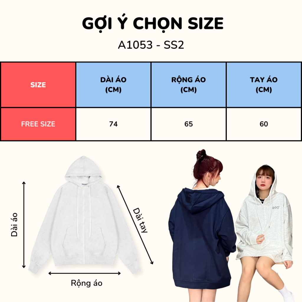 Áo Hoodie Zip SS8 cào bông A2497+ SS2 oversize unisex thêu logo  A1053