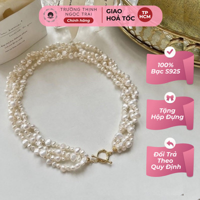 Vòng Cổ Choker Ngọc Trai 6ly Khóa OT Kiểu Dáng Hiện Đại, Sang Trọng - Ngọc Trai Trường Thịnh