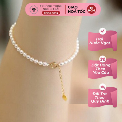 Vòng Tay Ngọc Trai Bạc 925 Size Hạt 3ly Tròn Độ Sáng 5A - Ngọc Trai Trường Thịnh